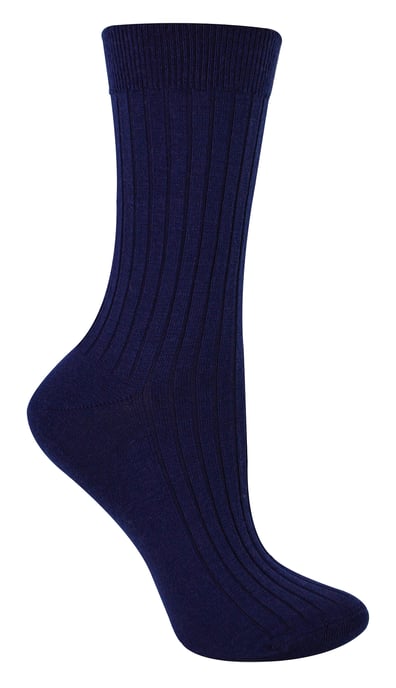 Calcetines de lana merino para mujer | Steven | Calcetines gruesos para mujer - Azul Marino - Image 1