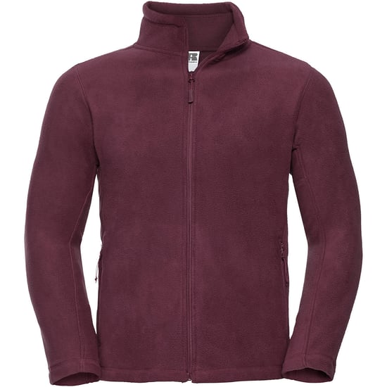 Russell Mens Full Zip Outdoor Fleece Jacket (Burgundy) - Image 2