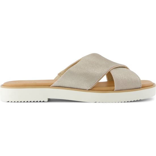 TOMS Mae Crossover Leather Women's Champagne Sandals - Image 5