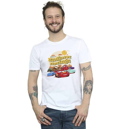 Disney Mens Cars Radiator Springs Group T-Shirt (White)