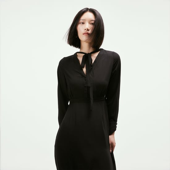 V-neckline long blouse-dress - Image 5