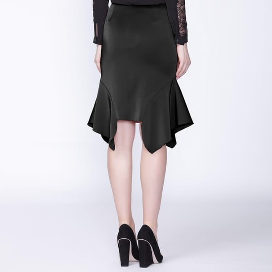 Straight skirt with flared ruffles alongside - Image 2