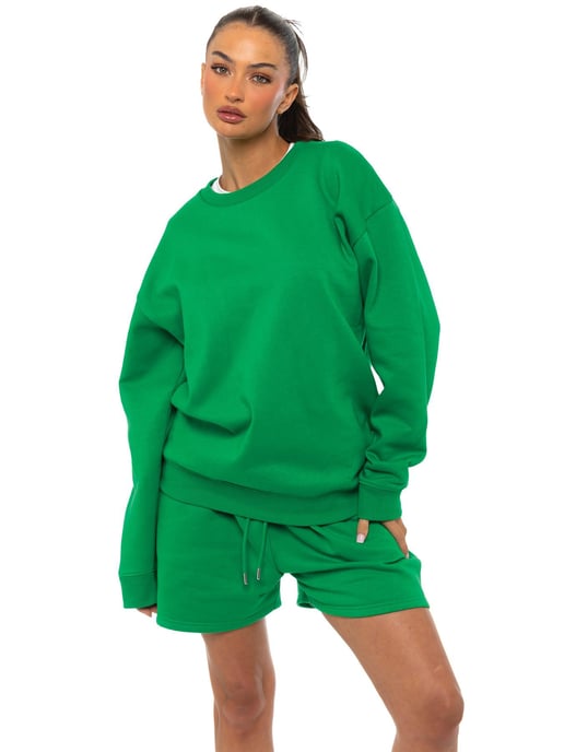 Sudadera Enzo Womens Oversized - Verde - Image 1