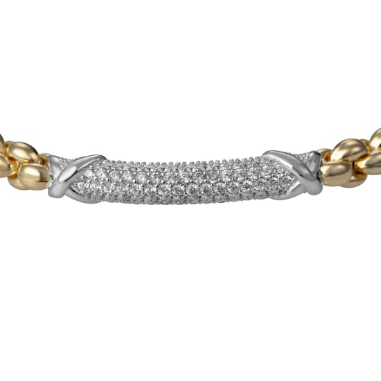 Orphelia 'Ilaila' Women's 925 Sterling Silver Bracelet - Silver/Gold ZA-7394 - Image 1
