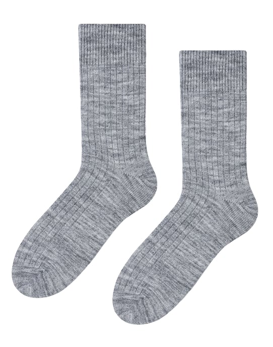 Calcetines de lana de alpaca para hombre - Gris claro - Image 1