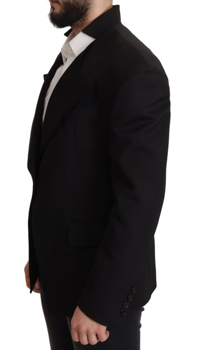 Blazer para hombre de lana negra de un solo botón de Dolce & Gabbana - Image 4