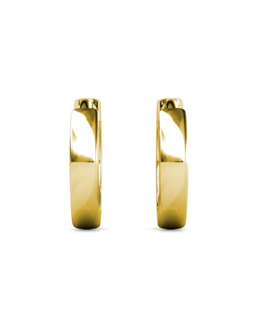 Pendientes de aro circulares - Oro y cristal - Image 5