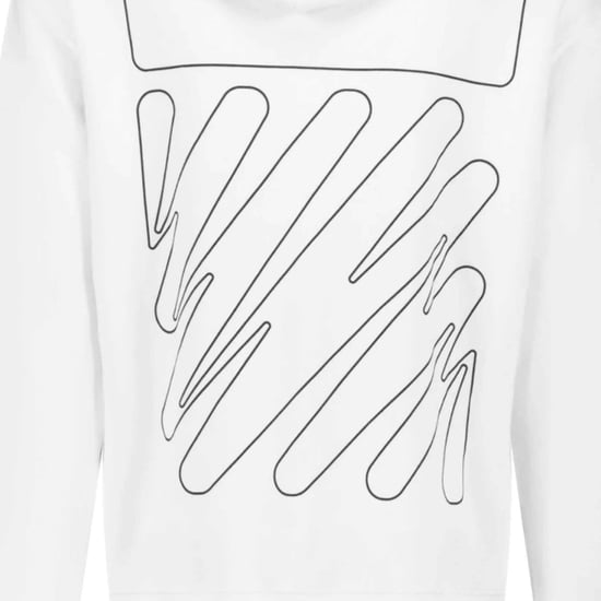 Off-White Diag Wave Outline White Hoodie