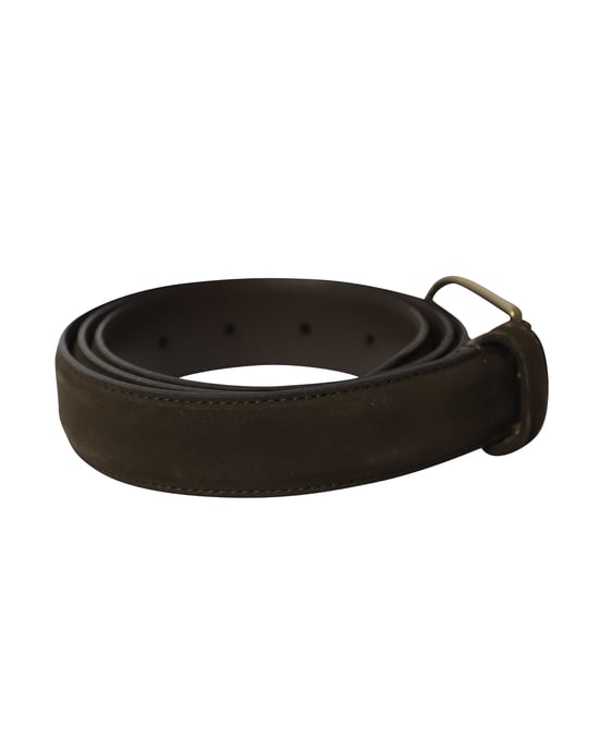Anderson's Buckle Belt in Dark Brown Suede - Image 2