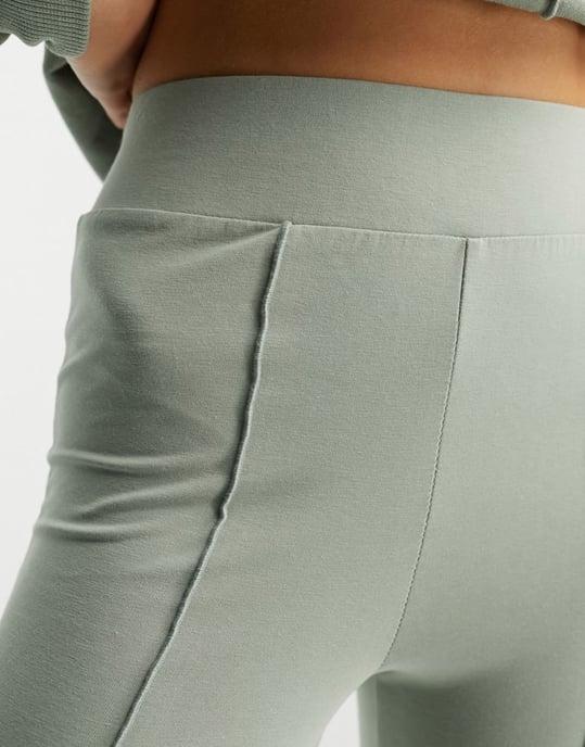 Miss Selfridge seam detail legging co-ord in sage green