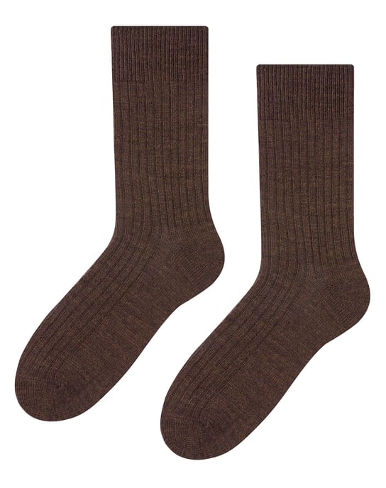 Calcetines de lana de alpaca para hombre - Marrón - Image 1