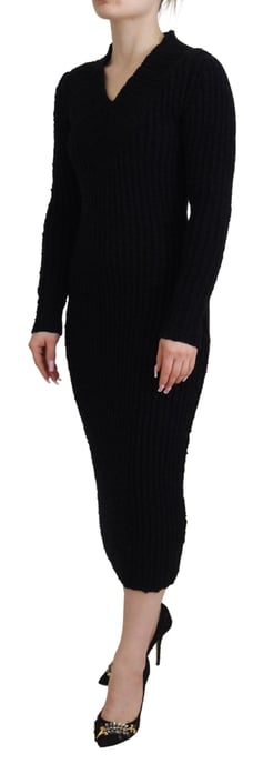 Vestido de punto negro de lana de Dolce & Gabbana - Image 2