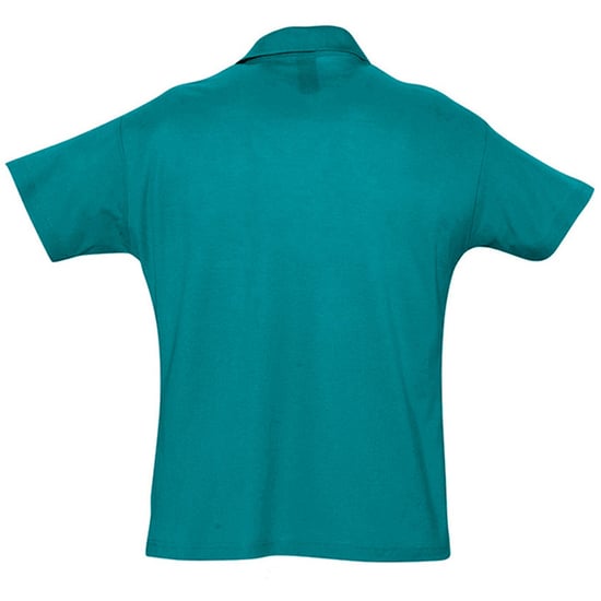 SOLS Mens Summer II Pique Short Sleeve Polo Shirt (Duck Blue) - Image 2
