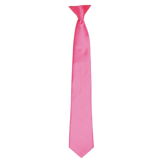 Premier Colours Mens Satin Clip Tie (Fuchsia) - Image 1