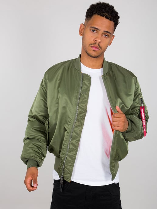 Alpha Industries Men's MA-1 Bomber Jacket in Sage Green - Image 1