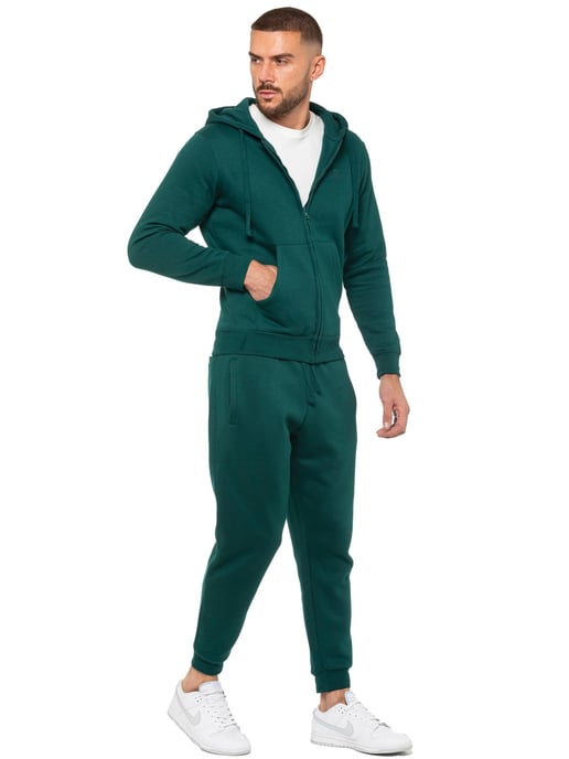 Enzo | Conjunto de chándal con capucha y cremallera para hombre - Verde - Image 5