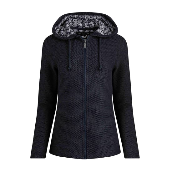 Weird Fish Womens/Ladies Chicoa Macaroni Full Zip Hoodie (Navy) - Image 1