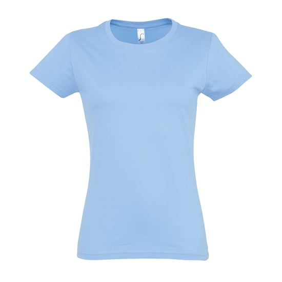 SOLS Womens/Ladies Imperial Heavy Short Sleeve T-Shirt (Sky Blue) - Image 1