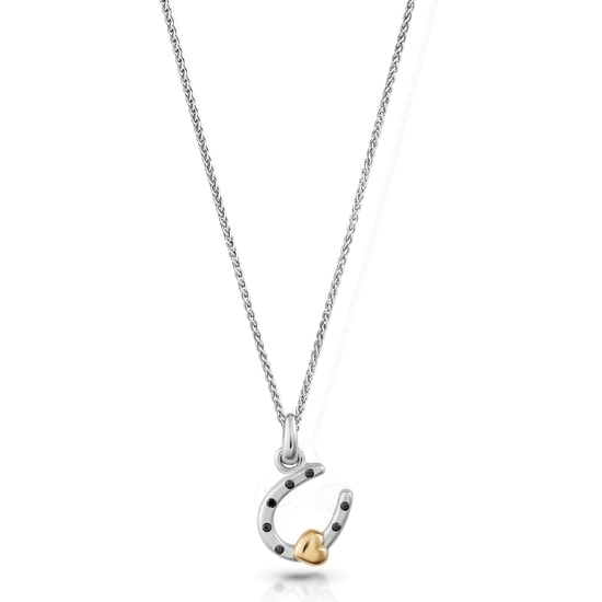 Orphelia 'Aurora' Women's 925 Sterling Silver Chain with Pendant - Silver/Gold ZH-7525 - Image 1