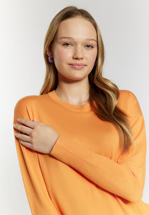 Mymo Knitted pullover women orange - Image 5