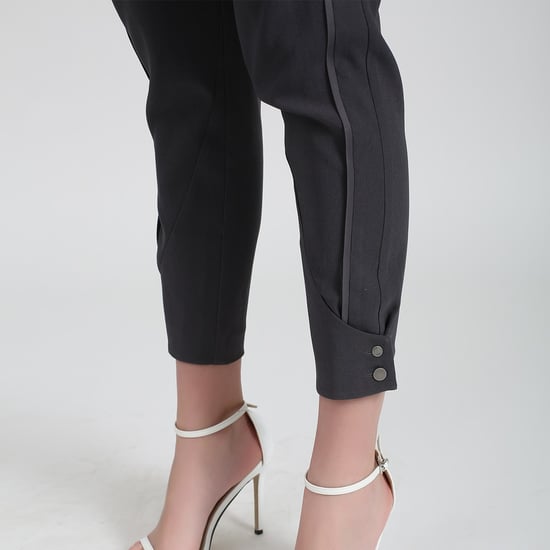 Bi-material tapered pants - Image 4