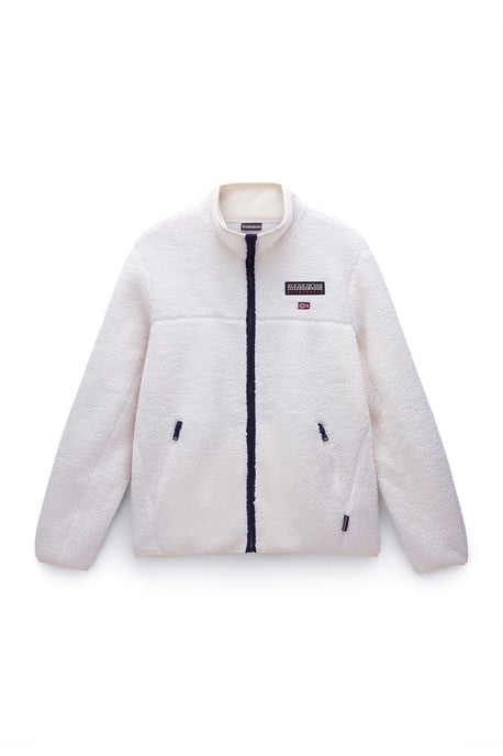 Tynik Sherpa Sudadera de Forro Polar con Cremallera Completa Garceta Blanca - Image 1