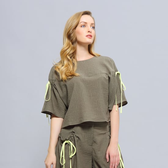 Tulip sleeves crop top - Image 1