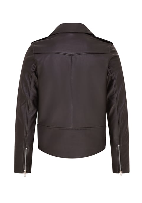 Mens Black Classic Brando Leather Biker Jacket - Heinola