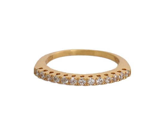 Anillo Nialaya Gold Auténtico para Mujeres con CZ Claro en Oro y Plata 925 - Image 1