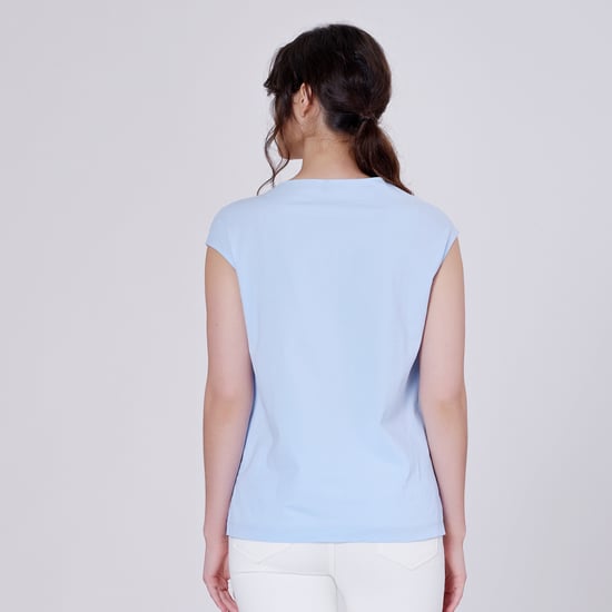 Double breasted pleated asymmetric top - Image 5