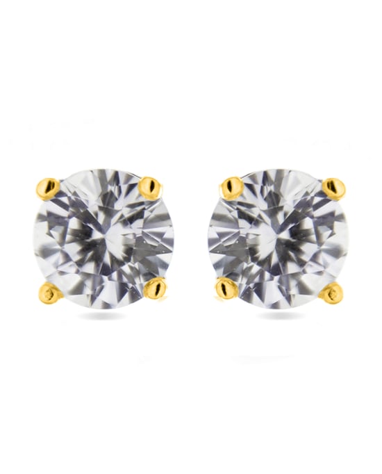 Pendientes Luxenter de Plata de Ley 925 con Circonita Brillante acabados en oro amarillo de 18K - Básico - Image 1