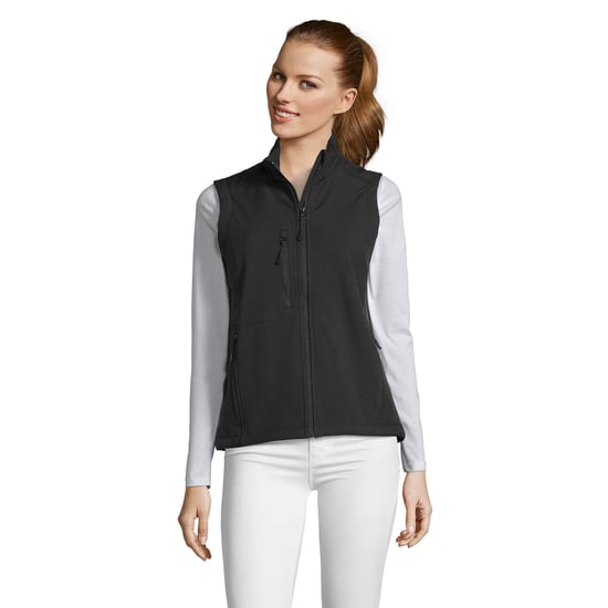 SOLS Womens/Ladies Rallye Softshell Sleeveless Gilet (Black) - Image 1