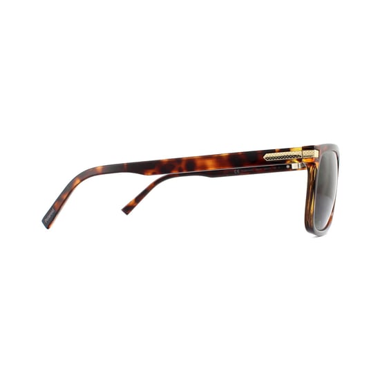 Polaroid Rectangle Mens Dark Havana Green Polarized Sunglasses