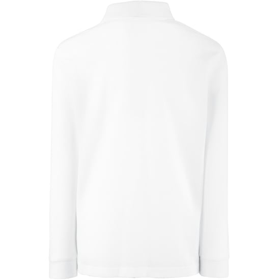 Fruit Of The Loom Childrens Long Sleeve 65/35 Pique Polo / Childrens Polo Shirts (White) - Image 2
