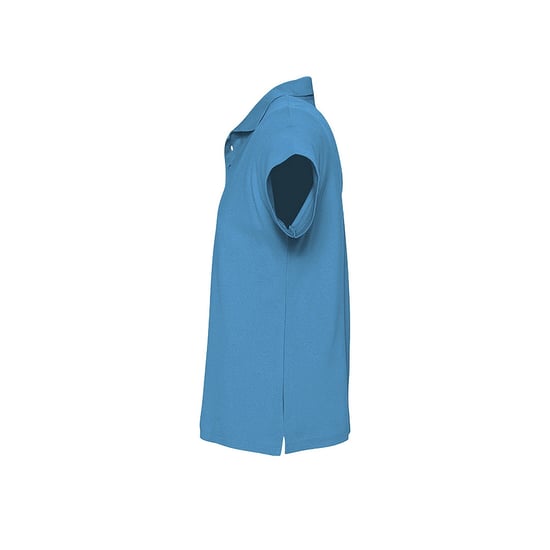 SOLS Mens Summer II Pique Short Sleeve Polo Shirt (Aqua) - Image 3