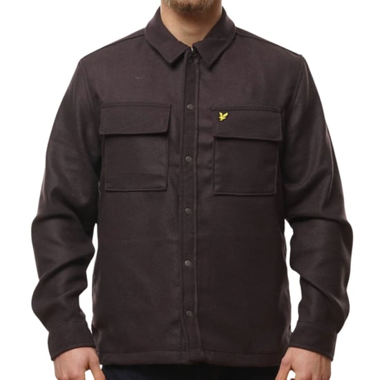 Chaqueta sobrecamisa marrón liso Sediment de Lyle & Scott - Image 1