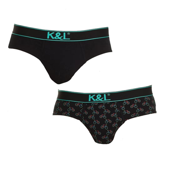 Pack de 2 slips divertidos de tela transpirable KL2006 para hombre - Image 1