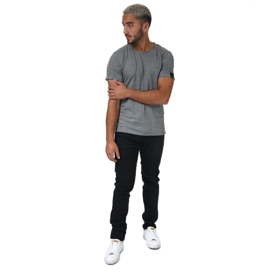 Men's Replay Raw Cut Cotton T- Shirt in Grey