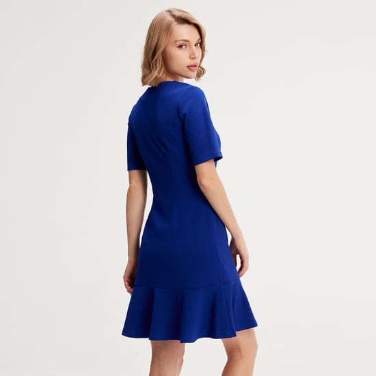 Minimalist trapeze jersey dress - Image 3