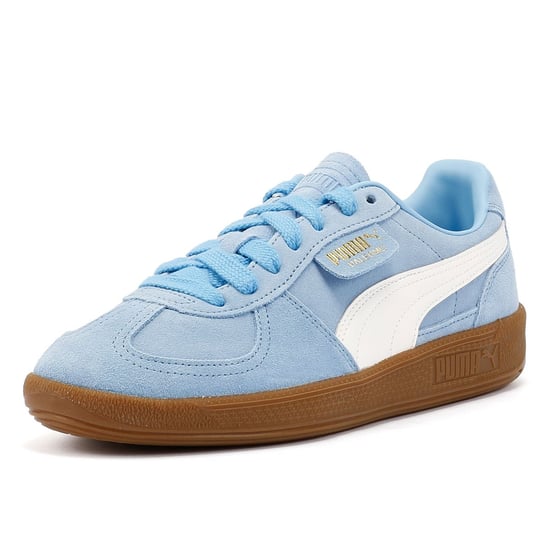 Zapatillas Puma Palermo de Cuero Azul Claro/Blanco - Image 3