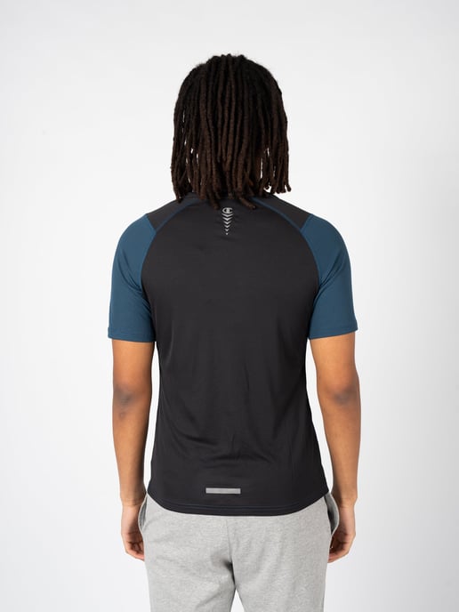 Champion T-Shirt Tech-Tee del hombre negro, azul - Image 4