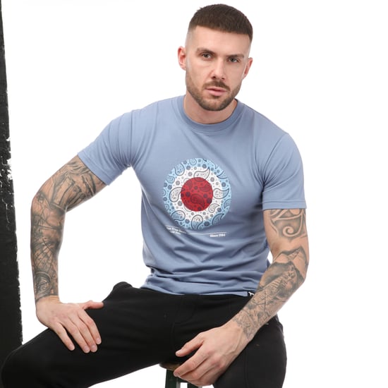 Men's One True Saxon Paisley T-Shirt in Blue - Image 4