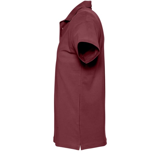 SOLS Mens Spring II Short Sleeve Heavyweight Polo Shirt (Burgundy) - Image 3