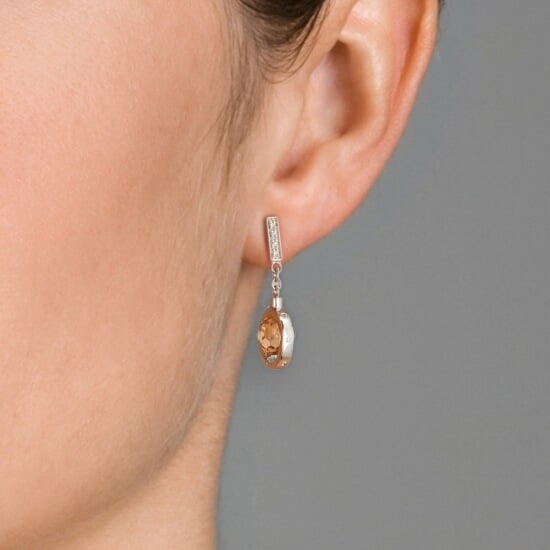 Orphelia Women's 925 Sterling Silver Drop Earrings - Silver ZO-5904