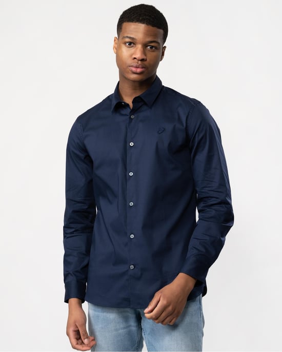 Camisa de popelín ajustada de manga larga para hombre Lyle & Scott - Image 1