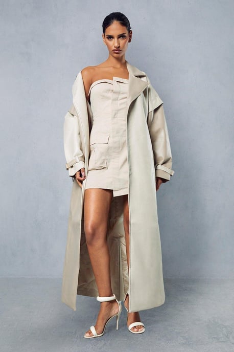 Utility Pocket Detail Wrap Mini Dress