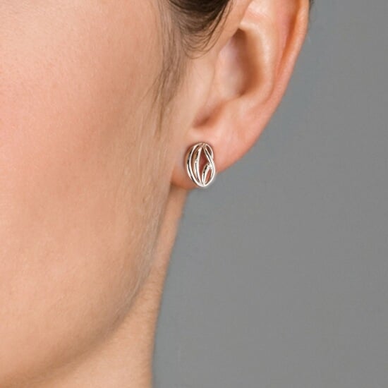 Orphelia Women's 925 Sterling Silver Stud Earrings - Silver ZO-5006