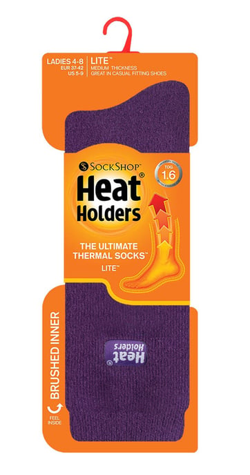 Calcetines Térmicos Lite - Multipack de 3 Pares Calcetines Térmicos para Mujer para Invierno | Calcetines finos y cálidos para vestir - Morado - Image 2