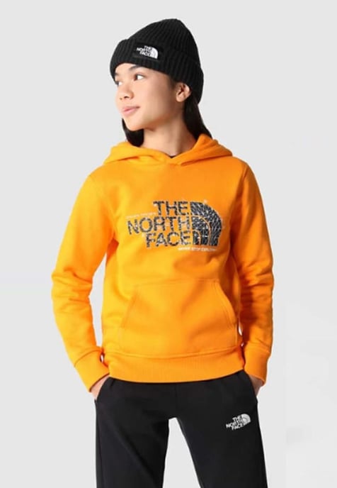 Sudadera con capucha The North Face Kids Drew Peak Overhead en naranja - Image 1