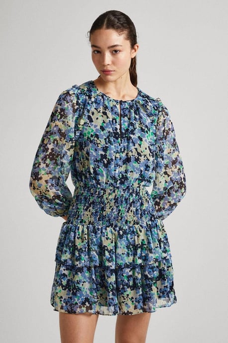 Coral Printed Dress Multi